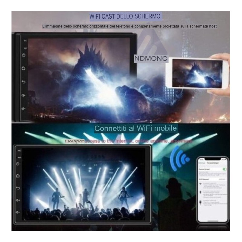 Autoradio Android 7" wifi gps bluetooth usb...