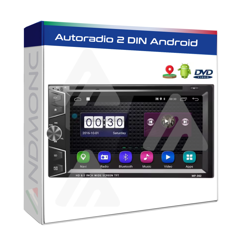 Autoradio android gps navi dvd 2din
