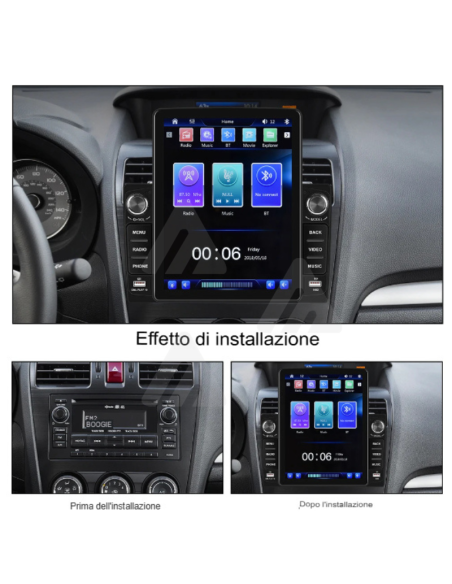 Autoradio universale 2din Bluetooth usb aux fm gps touch 9.5"