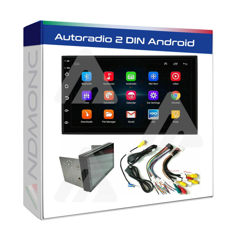 Autoradio 2din 4GB RAM 64GB ROM Android Navigatore 7"