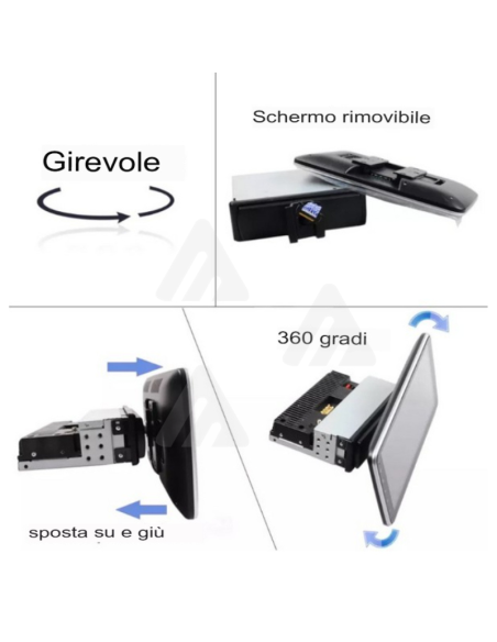 Autoradio 1 din Android, app, comandi al volante, carplay 1+16GB 10"  touch usb , hd video