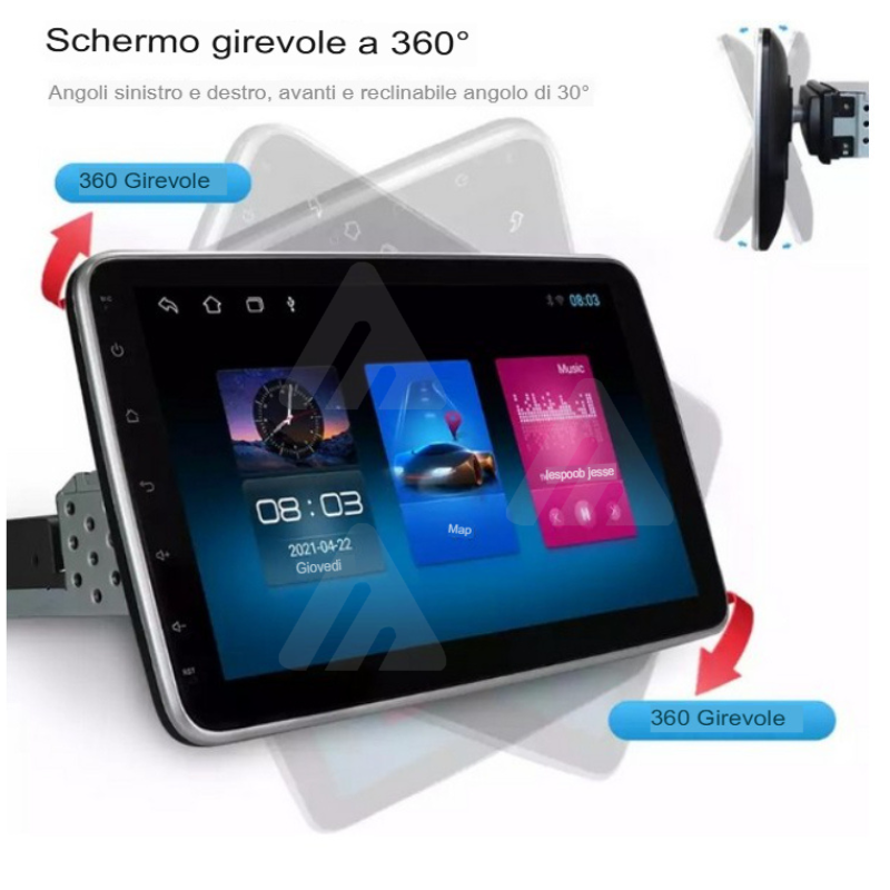 Autoradio 1 din Android, app, comandi al...