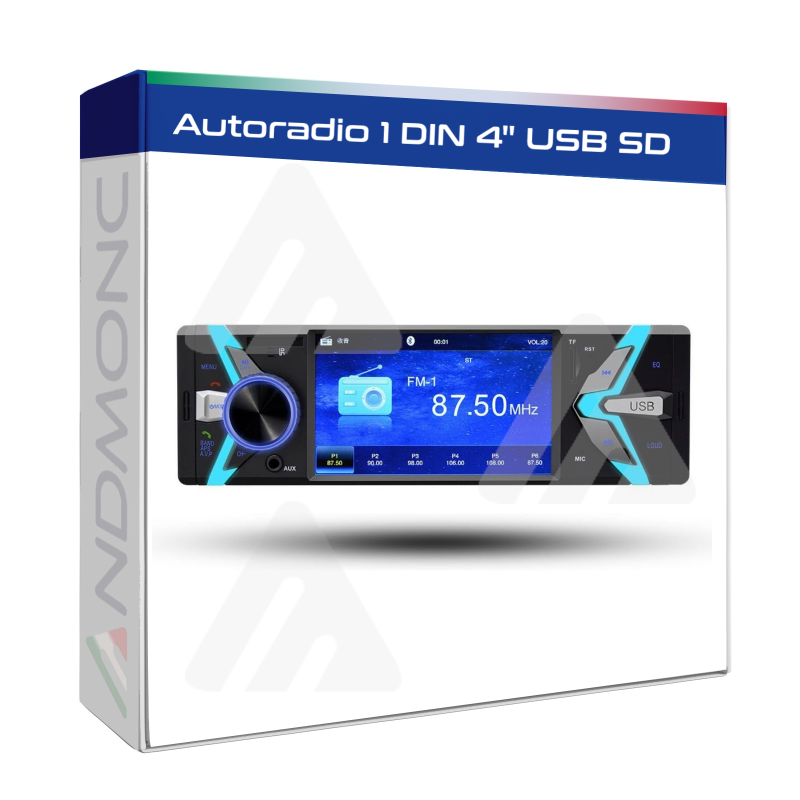 Autoradio 1 DIN Android 4" TFT HD MP5 usb sd