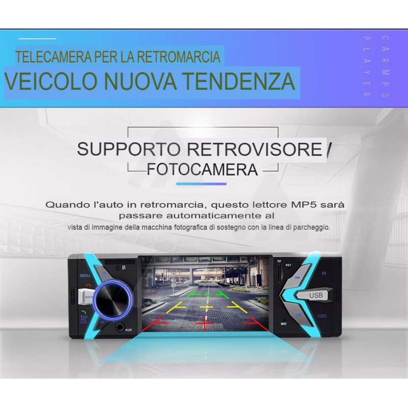 Autoradio 1 DIN Android 4" TFT HD MP5 usb sd