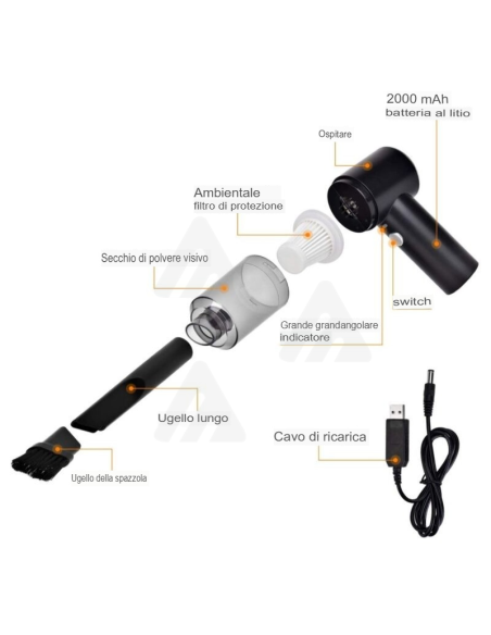 Mini aspirapolvere per auto