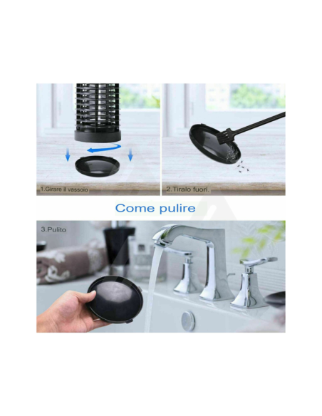 Lampada Elettrica Insetticida UV Anti Mosche Zanzare e Insetti 4W 20M2 HM-1604