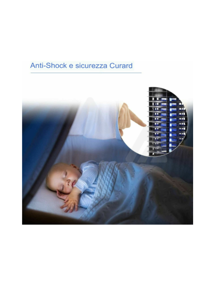 Lampada Elettrica Insetticida UV Anti Mosche Zanzare e Insetti 6W 30M2 HM-1606
