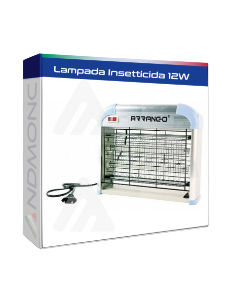 Zanzariera Elettrica 12W Professionale UV Anti Zanzare Mosche Insetti AW79353