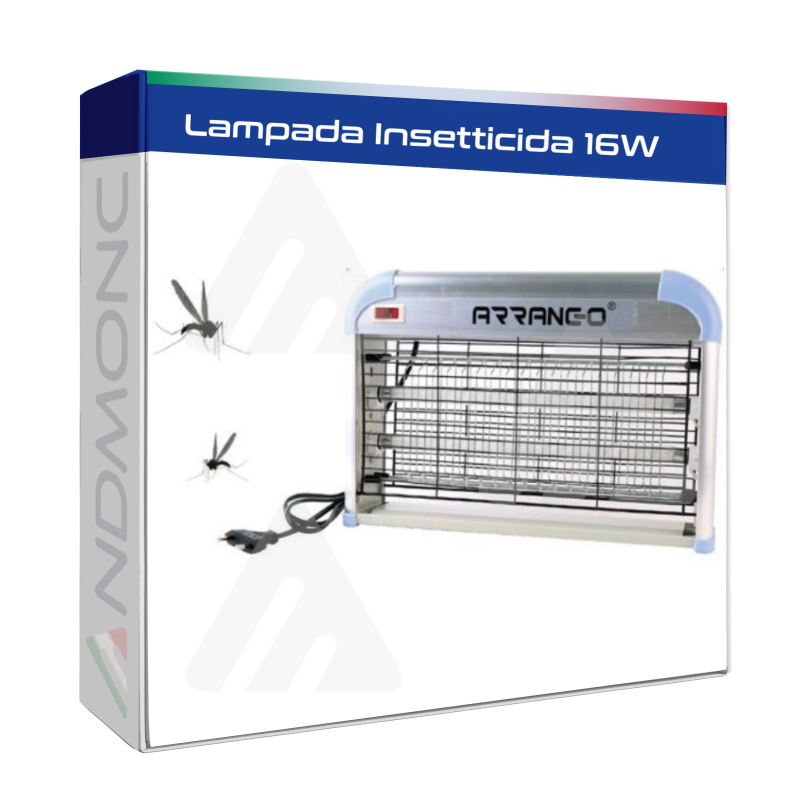 Zanzariera Elettrica 16W Professionale UV Anti Zanzare Mosche Insetti AW79354