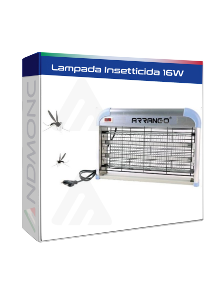 Zanzariera Elettrica 16W Professionale UV Anti Zanzare Mosche Insetti AW79354