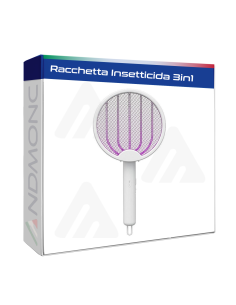 Racchetta per insetti, zanzare, mosche elettrica 3in1...