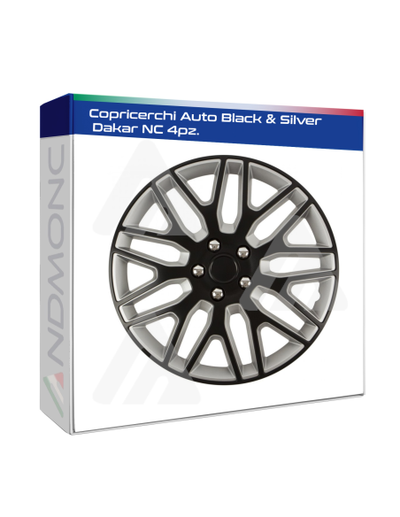 Copricerchi Auto Black & Silver Dakar NC 4pz.