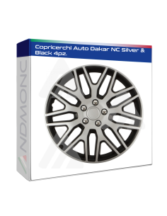 Copricerchi Auto Dakar NC Silver & Black 4pz.