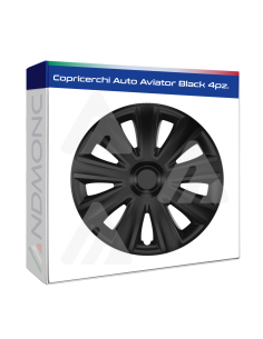 Copricerchi Auto Aviator Black 4pz.