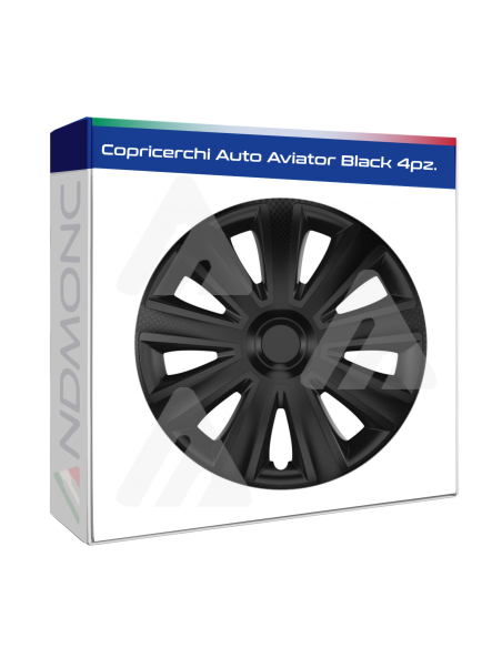 Copricerchi Auto Aviator Black 4pz.