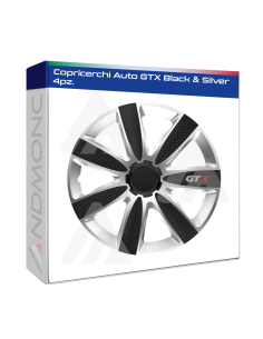 Copricerchi Auto GTX Black & Silver 4pz.