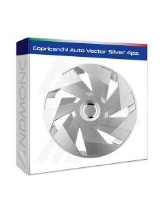 Copricerchi Auto Vector Silver 4pz.