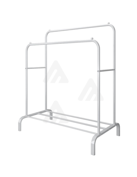 Attaccapanni appendiabiti Doppia Barra Multifunzione con Mensola Portaoggetti bianco