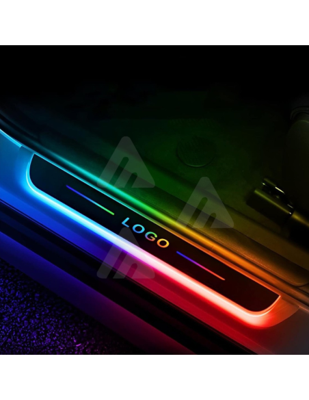 4pz battitacco LOGO LED senza fili, usb, multicolore rgb