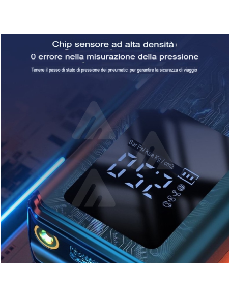 Gonfiatore pneumatici portatile wireless intelligente