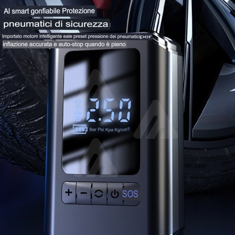 Gonfiatore pneumatici portatile wireless...