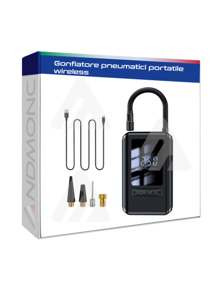 Gonfiatore pneumatici portatile wireless intelligente