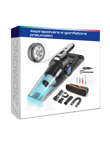 Aspirapolvere e gonfiatore pneumatici