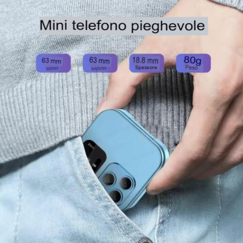 Mini Flip cellulare piccolo display dual sim...