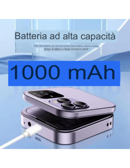 Mini Flip cellulare piccolo display dual sim pieghevole con App