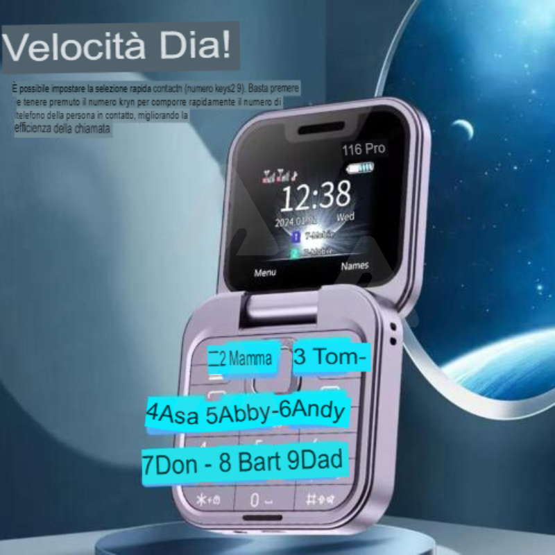 Mini Flip cellulare piccolo display dual sim...