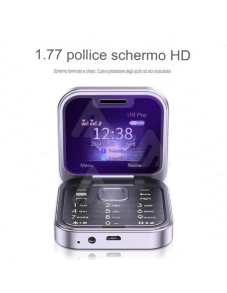 Mini Flip cellulare piccolo display dual sim pieghevole con App