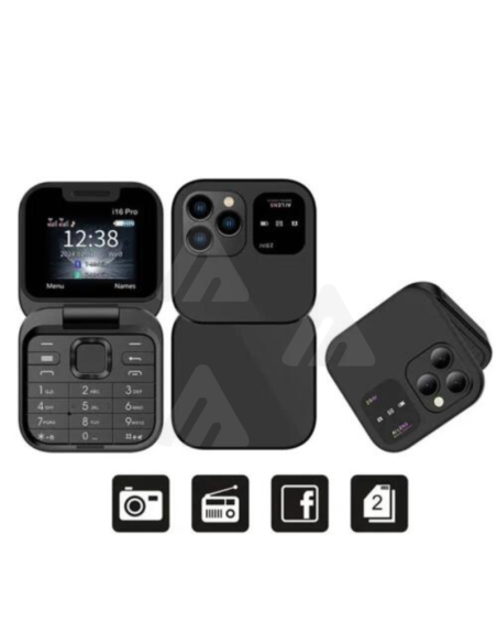 Mini Flip cellulare piccolo display dual sim pieghevole con App