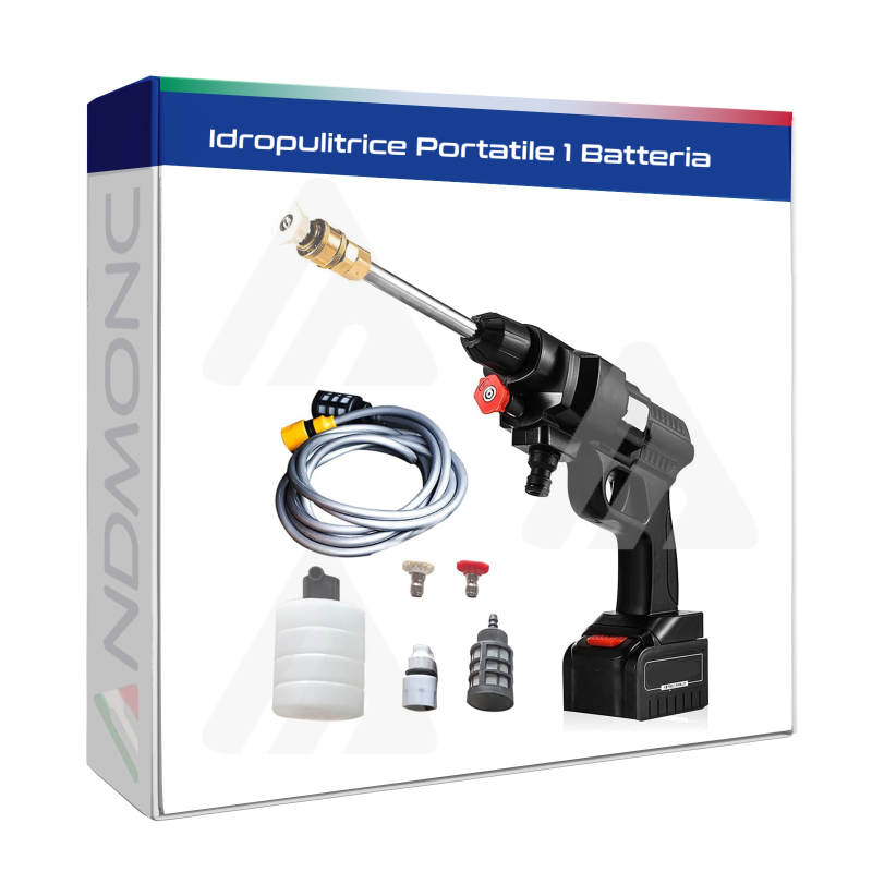 Idropulitrice ad alta pressione,48V spruzzatore a batteria 10000mA-tubo 5m, senza fili