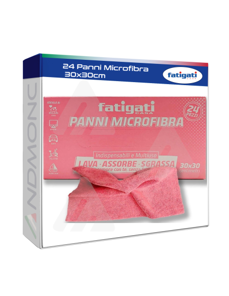 24 Panni Microfibra Auto Moto Casa Strofinacci Multiuso 30x30 cm