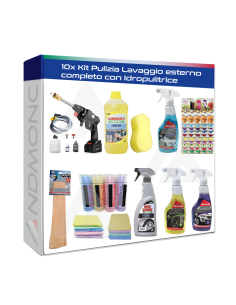 Kit Pulizia Lavaggio esterno completo per Auto 10pz.
