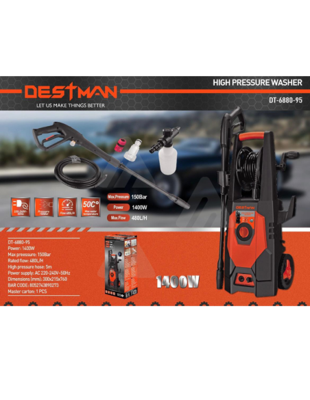 Idropulitrice elettrica 1400W destman dt-6880-95