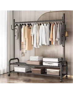 Appendiabiti Attaccapanni in ferro con ruote colore... 2