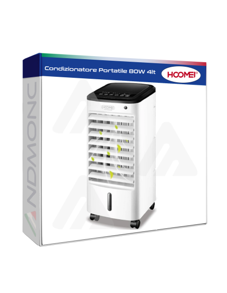 Raffrescatore D'Aria Condizionatore Portatile 80W Capacità 4Lt