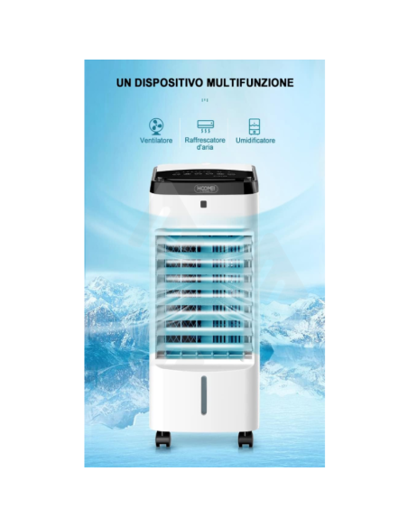 Raffrescatore D'Aria Condizionatore Portatile 80W Capacità 4Lt
