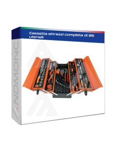 Cassetta attrezzi completa di 85 utensili a 5 scomparti...