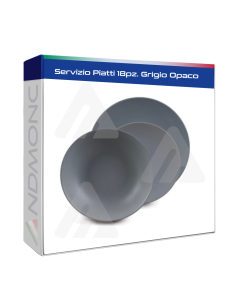 Servizio Piatti 18pz. Grigio Opaco