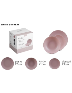 Servizio Piatti 18pz. art. Rosa Opaco 2