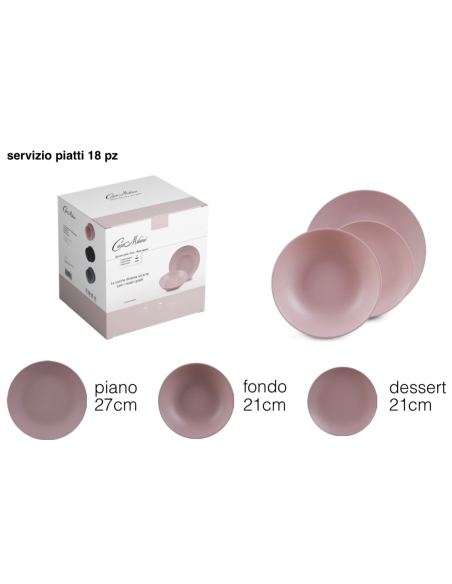 Servizio Piatti 18pz. art. Rosa Opaco