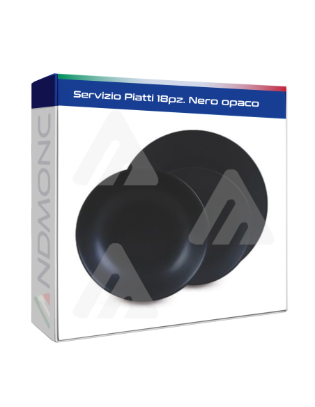 Servizio Piatti 18pz. art. Nero Opaco