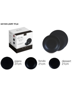 Servizio Piatti 18pz. art. Nero Opaco 2