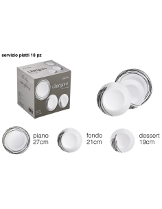 Servizio Piatti 18pz. art. Ghirigoro 2