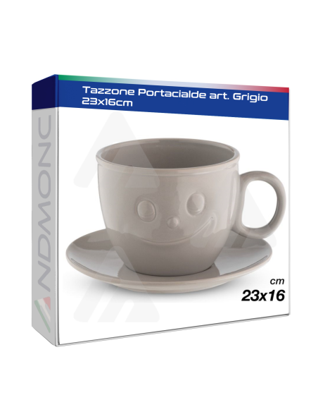 Tazzone Portacialde Grigio 23x16cm