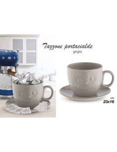 Tazzone Portacialde Grigio 23x16cm 2