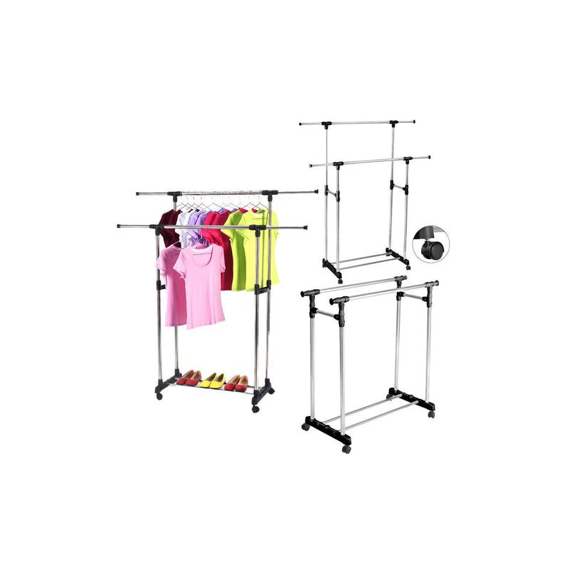 Appendiabiti Estensibile Telescopico Doppio...