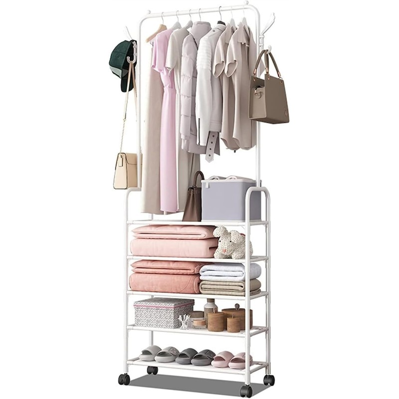 Attaccapanni appendiabiti in metallo con ganci,...